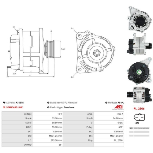 AS-PL Generator AS A3531S