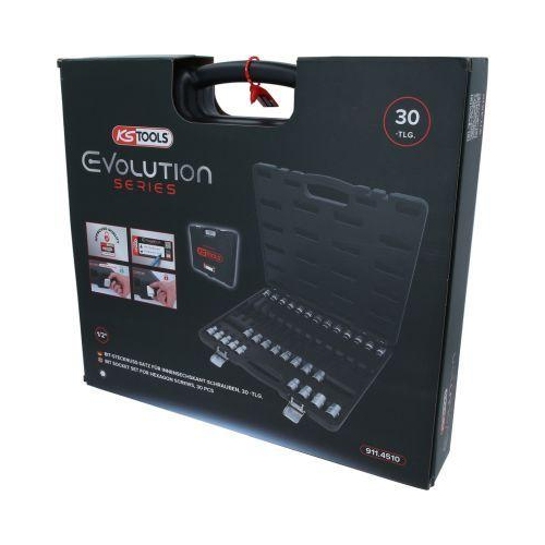 1/2 Zoll Bit-Stecknuss-Satz f&uuml;r Innensechskant-Schrauben, 30-tlg KS TOOLS