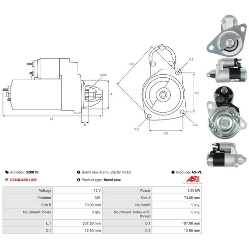 AS-PL Starter AS S2081S