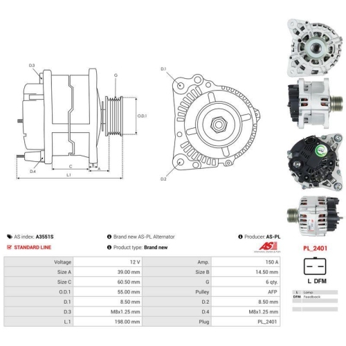 AS-PL Generator AS A3551S