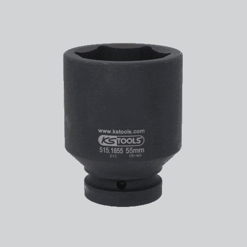 1 Zoll Sechskant-Kraft-Stecknuss, lang, 55mm KS TOOLS 515.1855