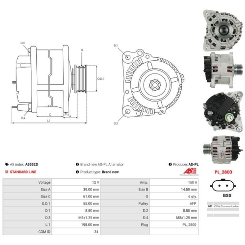 AS-PL Generator AS A3552S