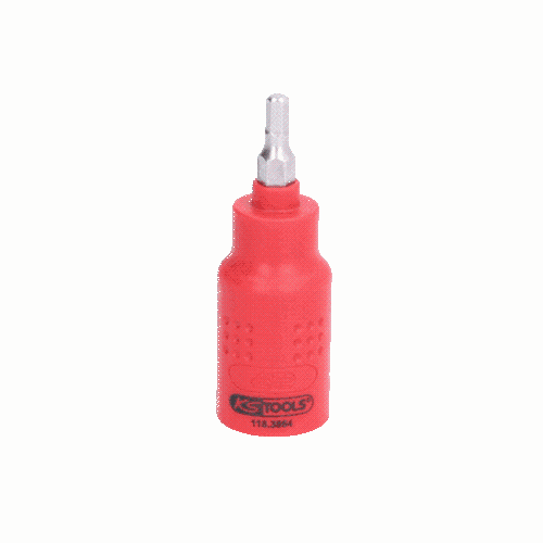 3/8 Zoll Isolierte Bit-Stecknuss Innensechskant, 4mm 60mm lang KS TOOLS 118.3864
