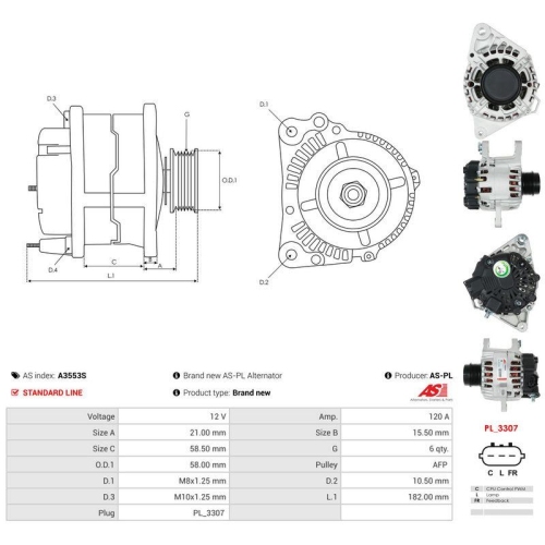 AS-PL Generator AS A3553S