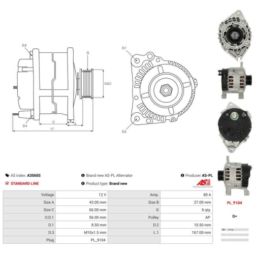 AS-PL Generator AS A3560S