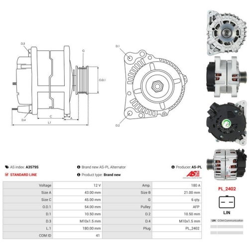 AS-PL Generator AS A3579S