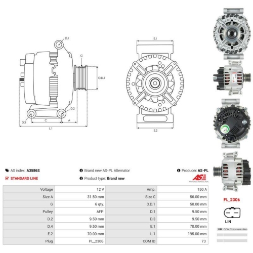 AS-PL Generator AS A3586S