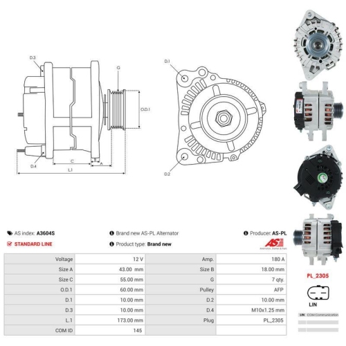 AS-PL Generator AS A3604S