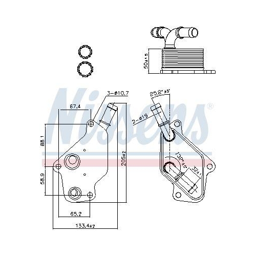 NISSENS Ölkühler, Motoröl ** FIRST FIT ** 90965