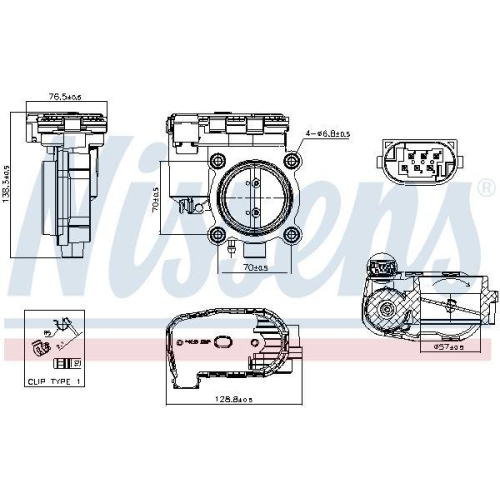 NISSENS Drosselklappenstutzen ** FIRST FIT ** 955247