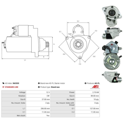 AS-PL Starter AS S6232S