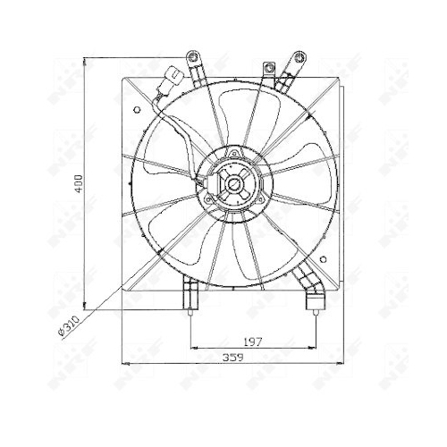 NRF L&uuml;fter, Motork&uuml;hlung 47043
