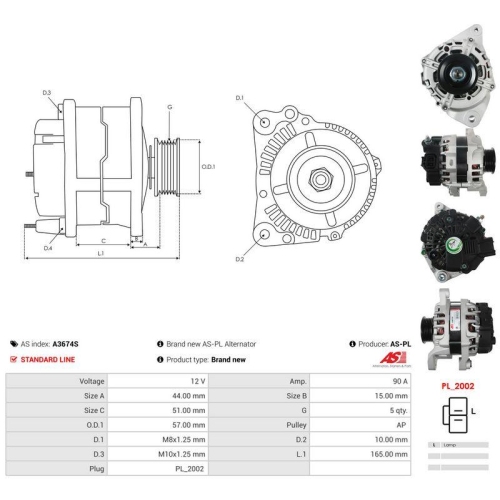 AS-PL Generator AS A3674S
