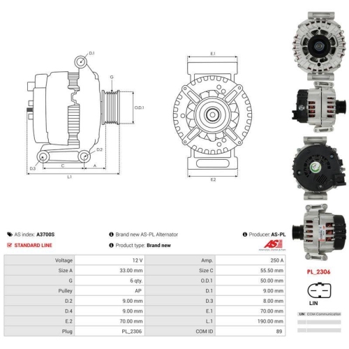 AS-PL Generator AS A3700S