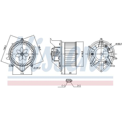NISSENS Innenraumgebl&auml;se 87840