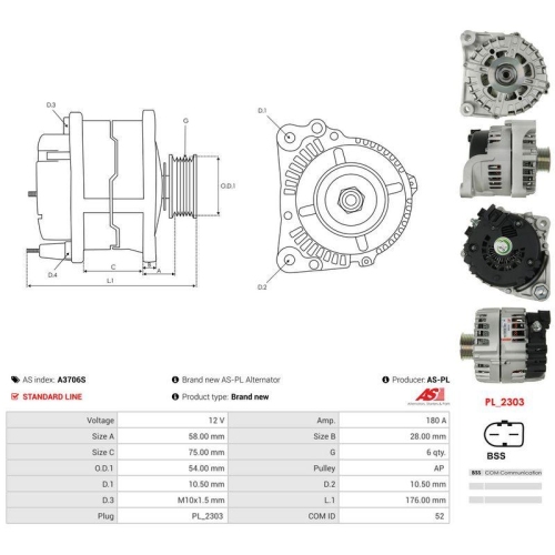 AS-PL Generator AS A3706S