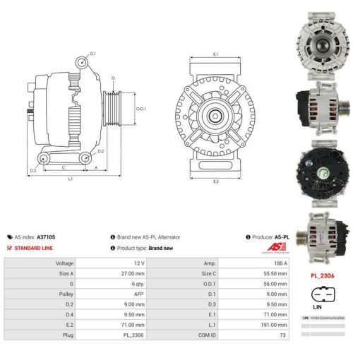 AS-PL Generator AS A3710S