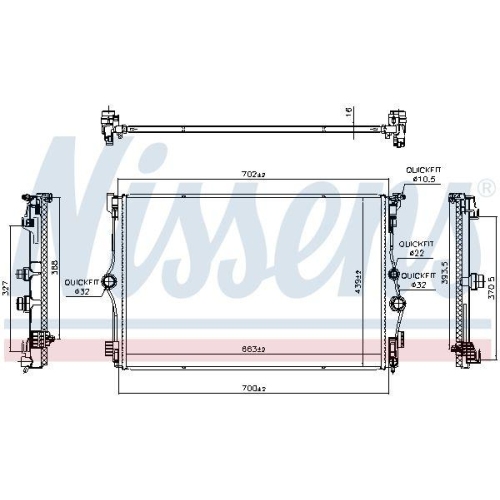 NISSENS K&uuml;hler, Motork&uuml;hlung 606781