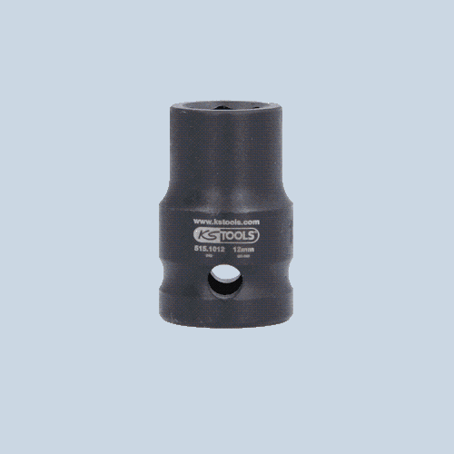1/2 Zoll Sechskant-Kraft-Stecknuss, kurz, 12mm KS TOOLS 515.1012