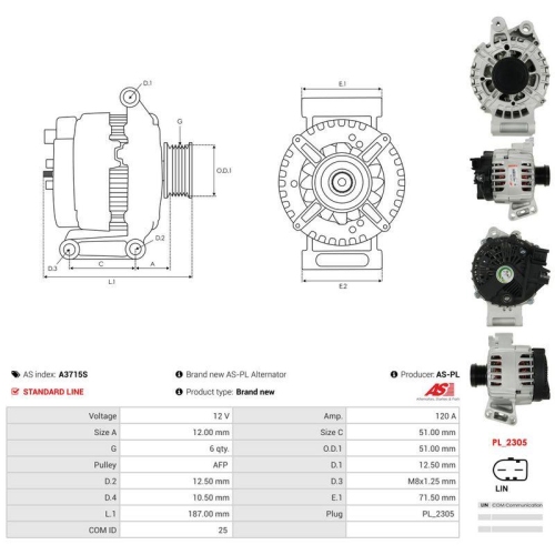 AS-PL Generator AS A3715S