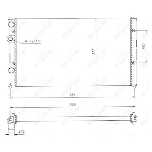 NRF Kühler, Motorkühlung 58093