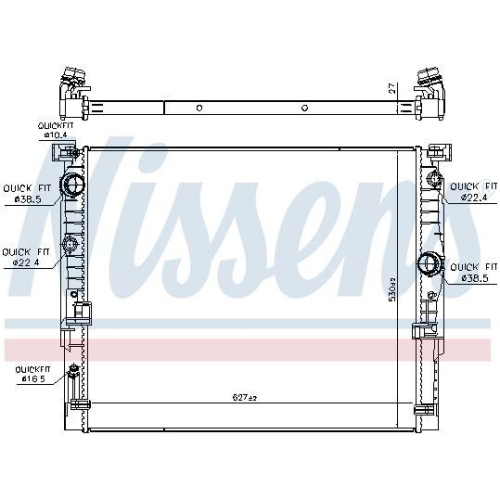 NISSENS Kühler, Motorkühlung 606236