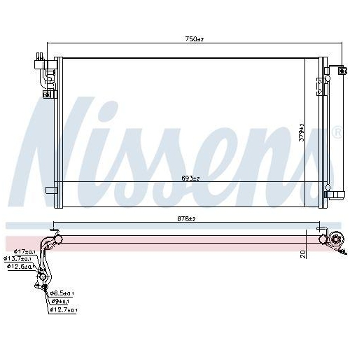 NISSENS Kondensator, Klimaanlage 941157