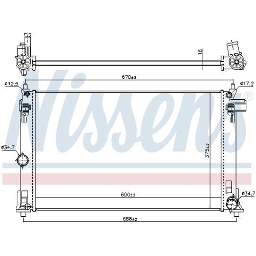 NISSENS Kühler, Motorkühlung 606838