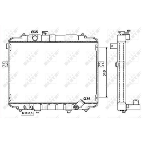 NRF Kühler, Motorkühlung 53034