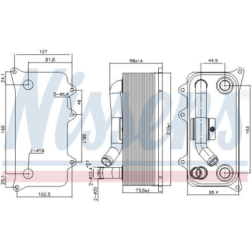 NISSENS Ölkühler, Motoröl 91273
