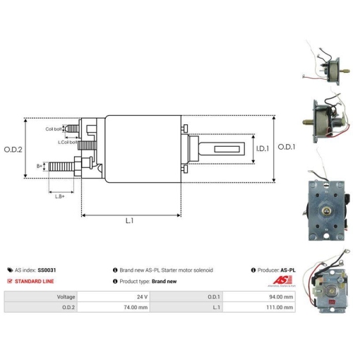AS-PL Magnetschalter, Starter AS SS0031