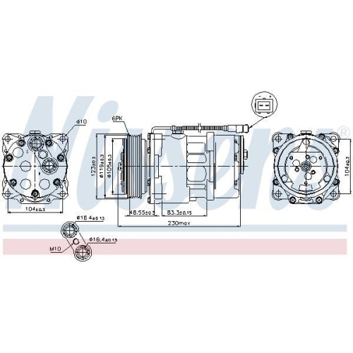 NISSENS Kompressor, Klimaanlage ** FIRST FIT ** 89192
