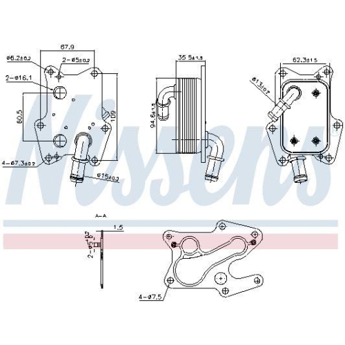NISSENS Ölkühler, Motoröl ** FIRST FIT ** 91239