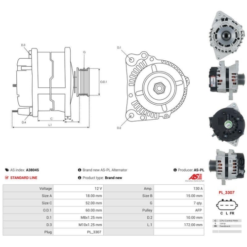AS-PL Generator AS A3804S