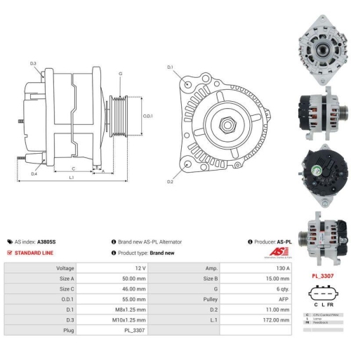 AS-PL Generator AS A3805S