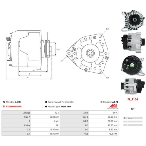 AS-PL Generator AS A4104