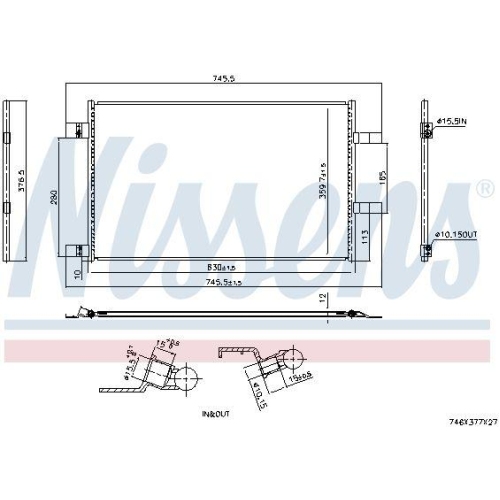 NISSENS Kondensator, Klimaanlage ** FIRST FIT ** 940973
