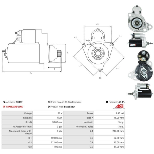 AS-PL Starter AS S0057