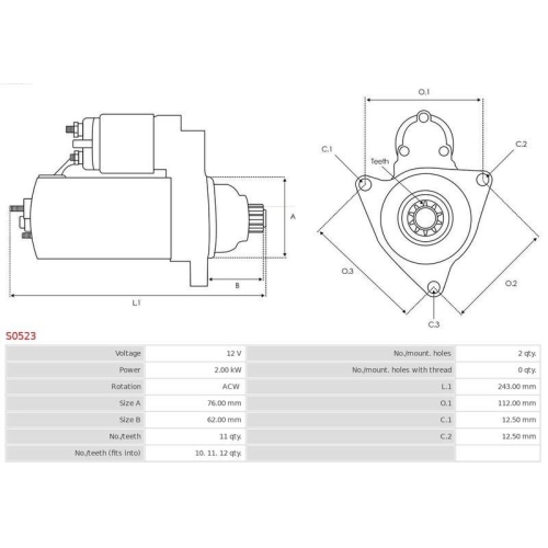 AS-PL Starter Brandneu AS-PL