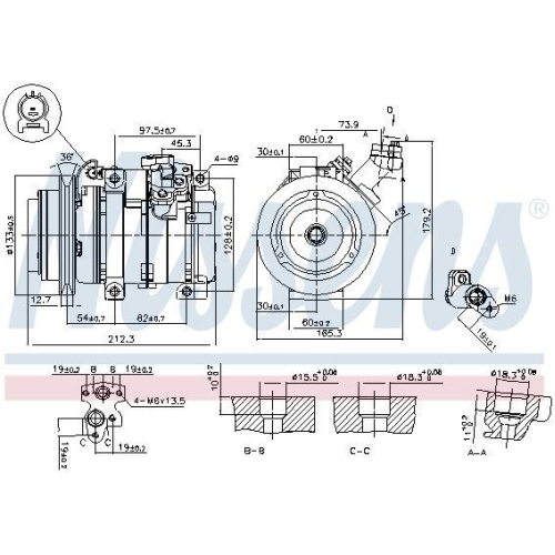 NISSENS Kompressor, Klimaanlage ** FIRST FIT ** 89312