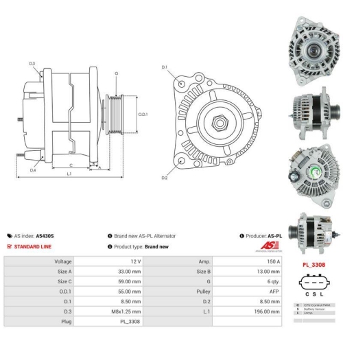 AS-PL Generator AS A5430S