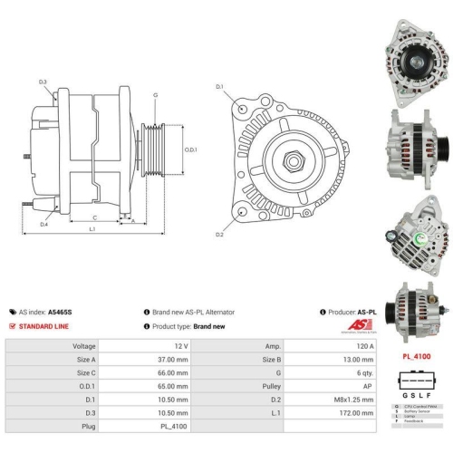 AS-PL Generator AS A5465S
