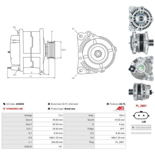 AS-PL Generator AS A5484S