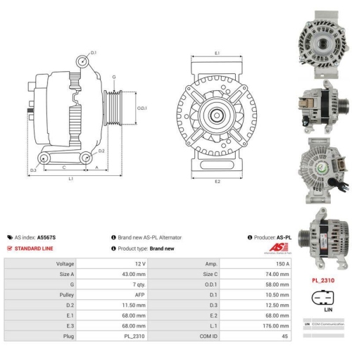 AS-PL Generator AS A5567S