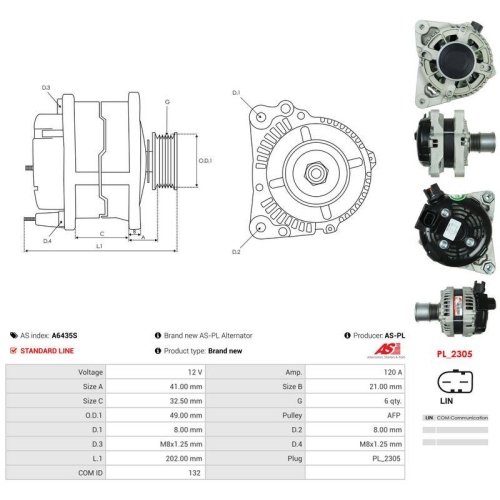 AS-PL Generator AS A6435S