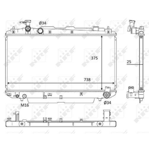 NRF Kühler, Motorkühlung 58645