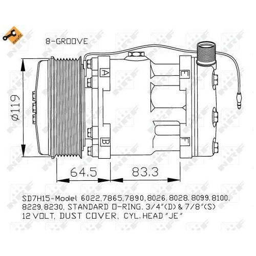 NRF Kompressor, Klimaanlage EASY FIT 32142