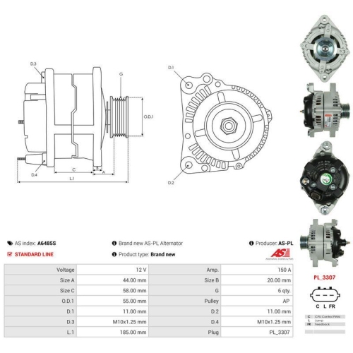 AS-PL Generator AS A6485S