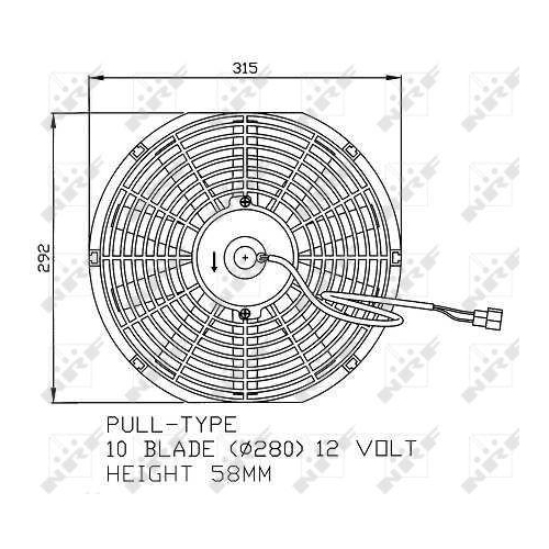 NRF L&uuml;fter, Motork&uuml;hlung 47060