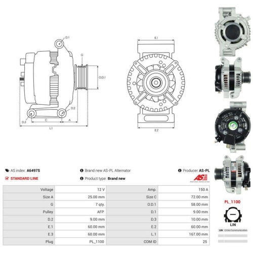 AS-PL Generator AS A6497S